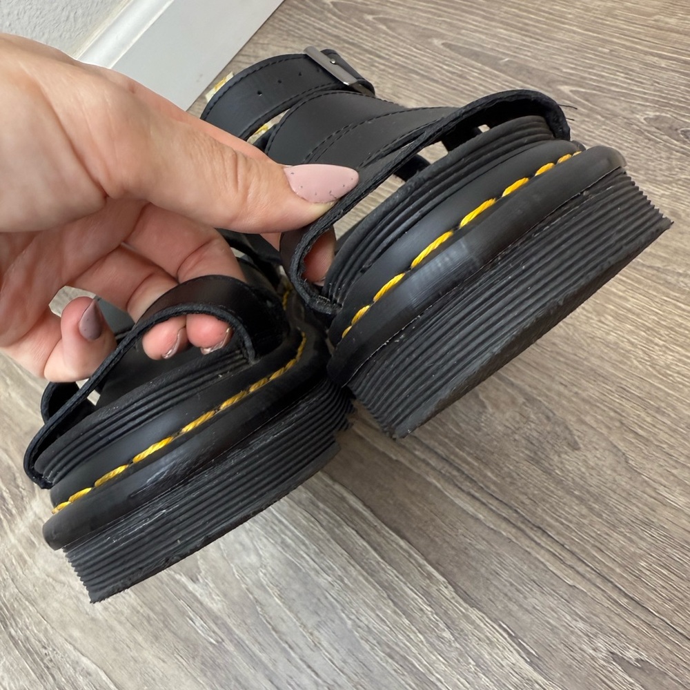 Dr. Martens Blaire Black Platform Sandals Women's 5 - Picture 4 of 9